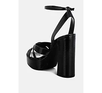 Socialite Metallic Ankle Strap Heel Sandals