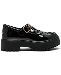Timberland Women's Patent Leather Stone Street Platform Buckle Casual Shoes from Finish Line