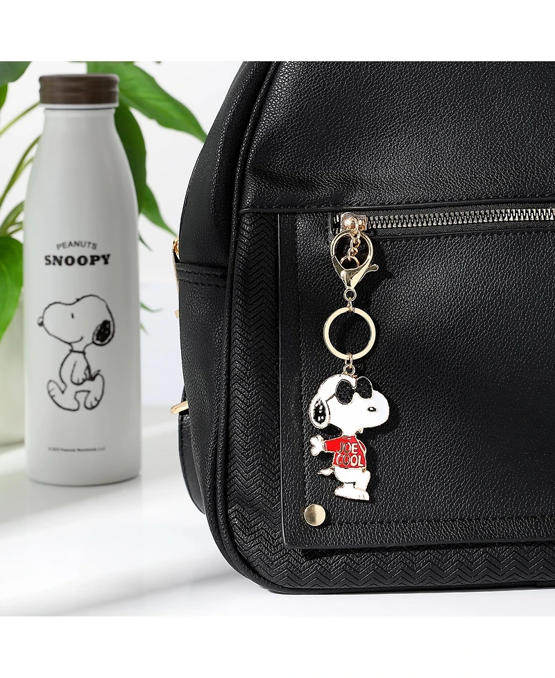 Peanuts Joe Cool Keychain, Gold-Tone Enamel Bag Charm