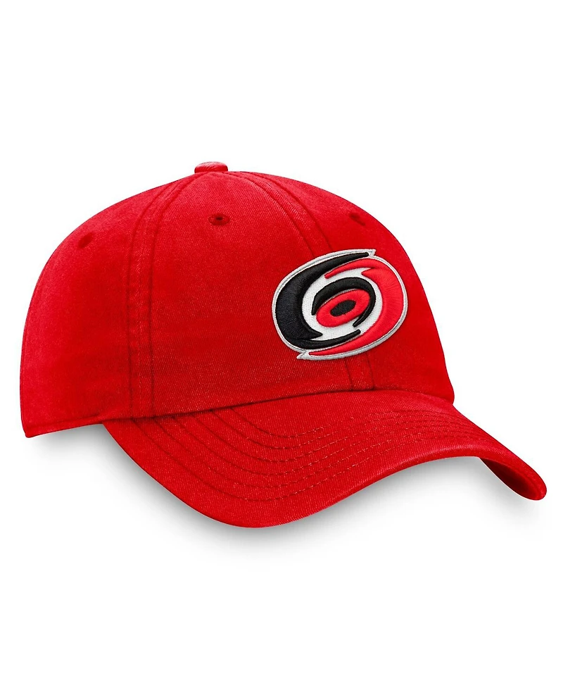Fanatics Men's Red Carolina Hurricanes Core Primary Logo Adjustable Hat