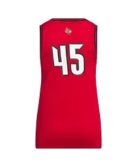 Adidas Big Boys and Girls 45 Red Louisville Cardinals Replica Swingman Jersey