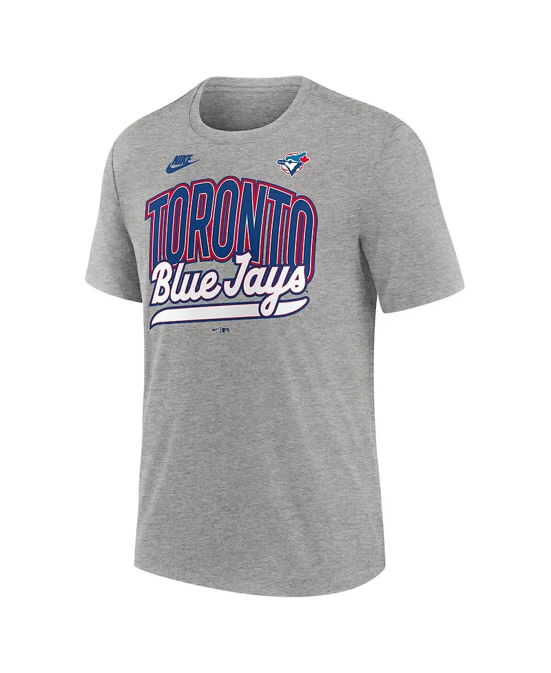 Nike Men's Heather Gray Toronto Blue Jays Cooperstown Collection Retro Tri-Blend T-Shirt