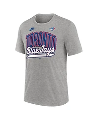Nike Men's Heather Gray Toronto Blue Jays Cooperstown Collection Retro Tri-Blend T-Shirt
