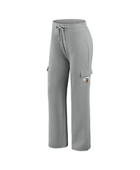 Wear by Erin Andrews Women's 2-Piece Gray Chicago Bears Waffle-Knit Long-Sleeve Hoodie and Lounge Pant Set