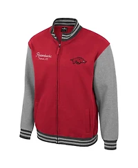Colosseum Men's Cardinal Arkansas Razorbacks Ambi-Turner Full-Zip Varsity Jacket