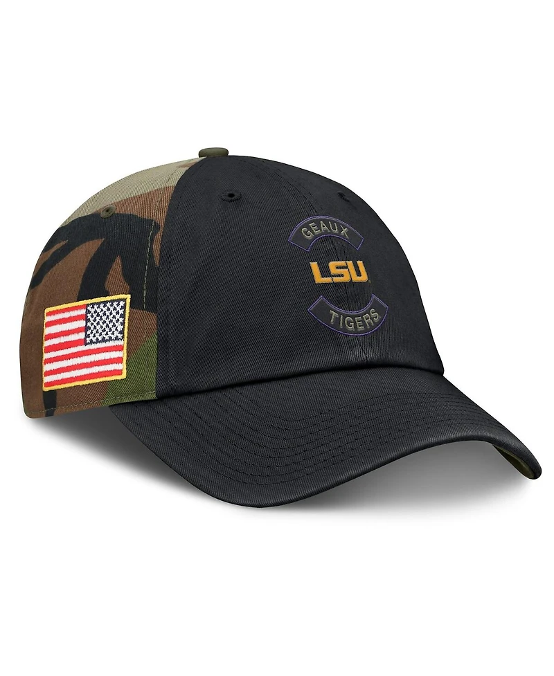 Nike Men's Black/Camo Lsu Tigers 2025 Military Appreciation Club Adjustable Hat