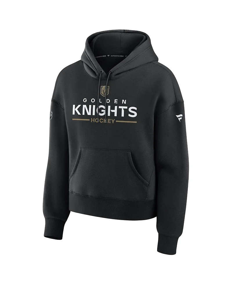 Fanatics Women's Black Vegas Golden Knights Authentic Pro Primary Pullover Hoodie