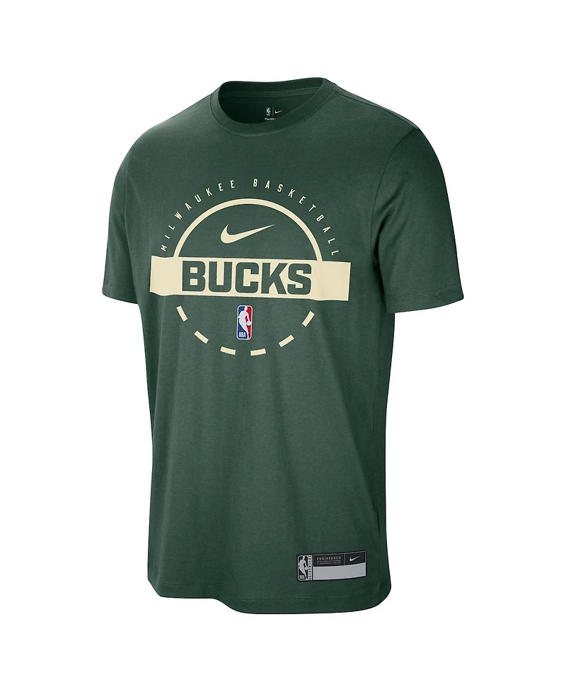 Nike Men's Hunter Green Milwaukee Bucks 2025/26 On-Court Flare Performance Practice T-Shirt