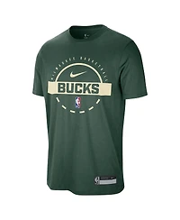Nike Men's Hunter Green Milwaukee Bucks 2025/26 On-Court Flare Performance Practice T-Shirt