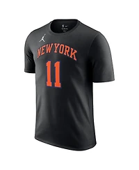 Jordan Men's and Women's Jalen Brunson Black New York Knicks Name Number T-Shirt