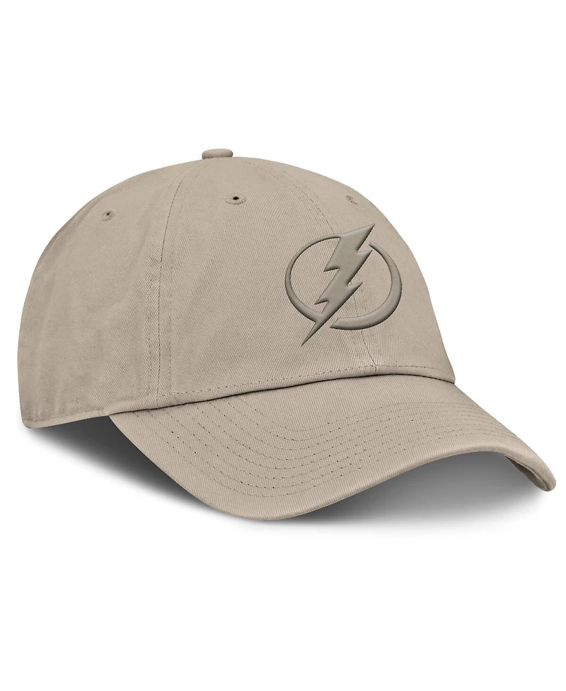 Fanatics Men's Tan Tampa Bay Lightning Authentic Pro Road Adjustable Hat