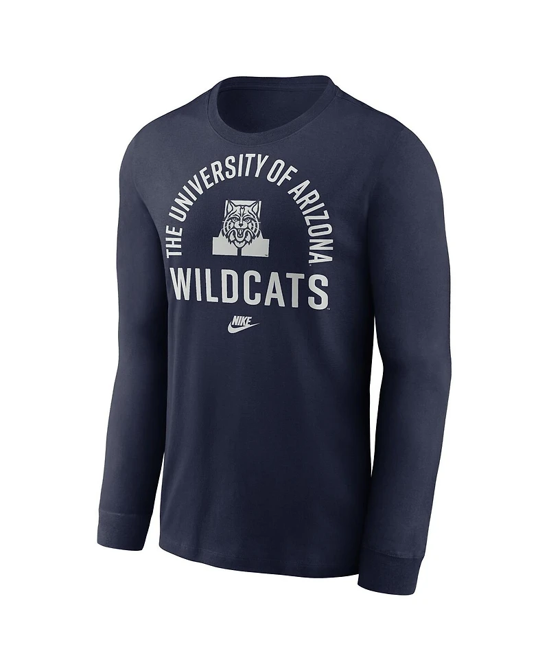 Nike Men's Navy Arizona Wildcats Legacy Arched Logo Long Sleeve T-Shirt