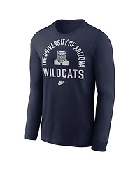 Nike Men's Navy Arizona Wildcats Legacy Arched Logo Long Sleeve T-Shirt