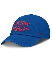 Fanatics Men's Blue New York Rangers Fundamentals Archer Adjustable Hat