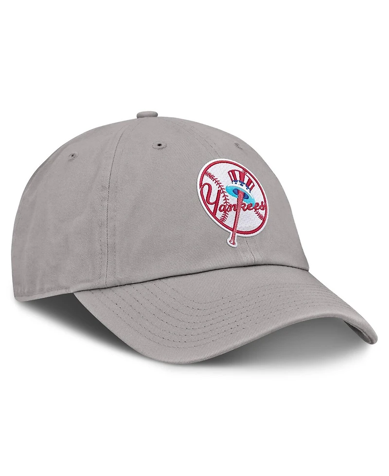 Nike Men's Gray New York Yankees Cooperstown Collection Club Adjustable Hat