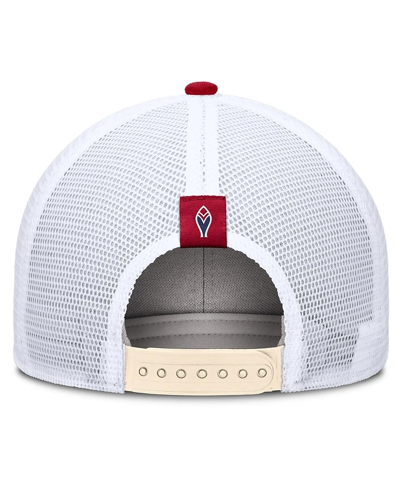 Nike Men's Natural Atlanta Braves Cooperstown Collection Dri-fit Rise Trucker Adjustable Hat