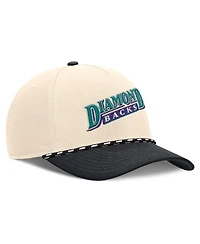 Nike Men's Natural/Black Arizona Diamondbacks Cooperstown Collection Rise Adjustable Hat