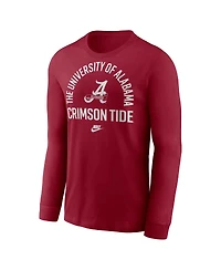 Nike Men's Crimson Alabama Tide Legacy Arched Logo Long Sleeve T-Shirt