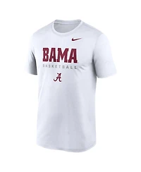 Nike Men's White Alabama Crimson Tide 2025 Courtside Basketball Legend Dri-fit T-Shirt