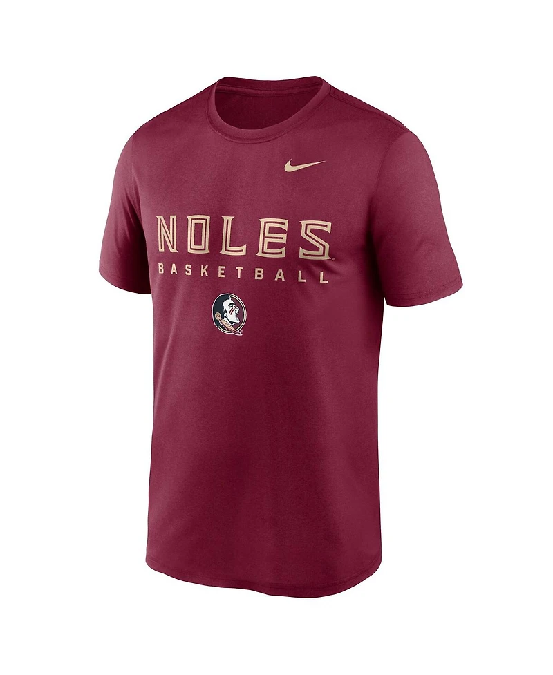 Nike Men's Garnet Florida State Seminoles 2025 Courtside Basketball Legend Dri-fit T-Shirt