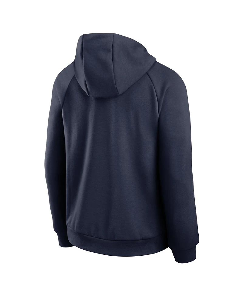 Nike Men's Navy Auburn Tigers 2025 Courtside Basketball Practice Raglan Dri-fit Hoodie