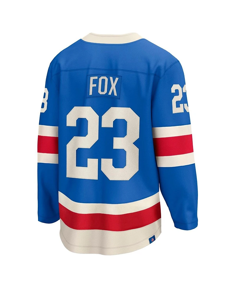Fanatics Men's Adam Fox Blue New York Rangers Centennial Breakaway Jersey