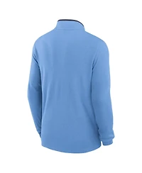 Jordan Men's Carolina Blue North Tar Heels Courtside Victory Dri-fit Half-Zip Pullover Sweatshirt