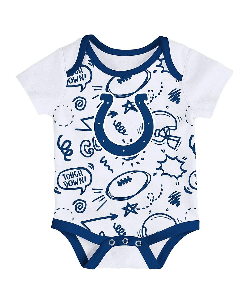 Outerstuff Baby Boys and Girls 3-Piece Indianapolis Colts All Day Play Bodysuit Set