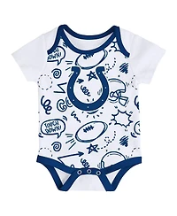 Outerstuff Baby Boys and Girls 3-Piece Indianapolis Colts All Day Play Bodysuit Set