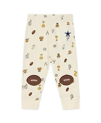 Wear by Erin Andrews Baby Boys and Girls 2-Piece Cream Dallas Cowboys Waffle-Knit Sleep Set