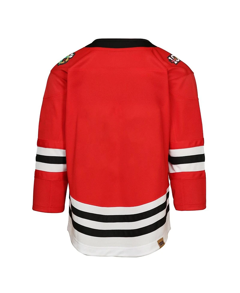 Outerstuff Big Boys and Girls Red Chicago Blackhawks Centennial Premier Jersey