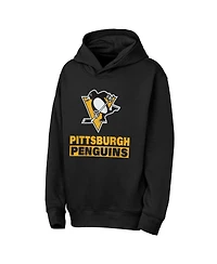 Outerstuff Big Boys and Girls Black Pittsburgh Penguins Back to Basics Hoodie