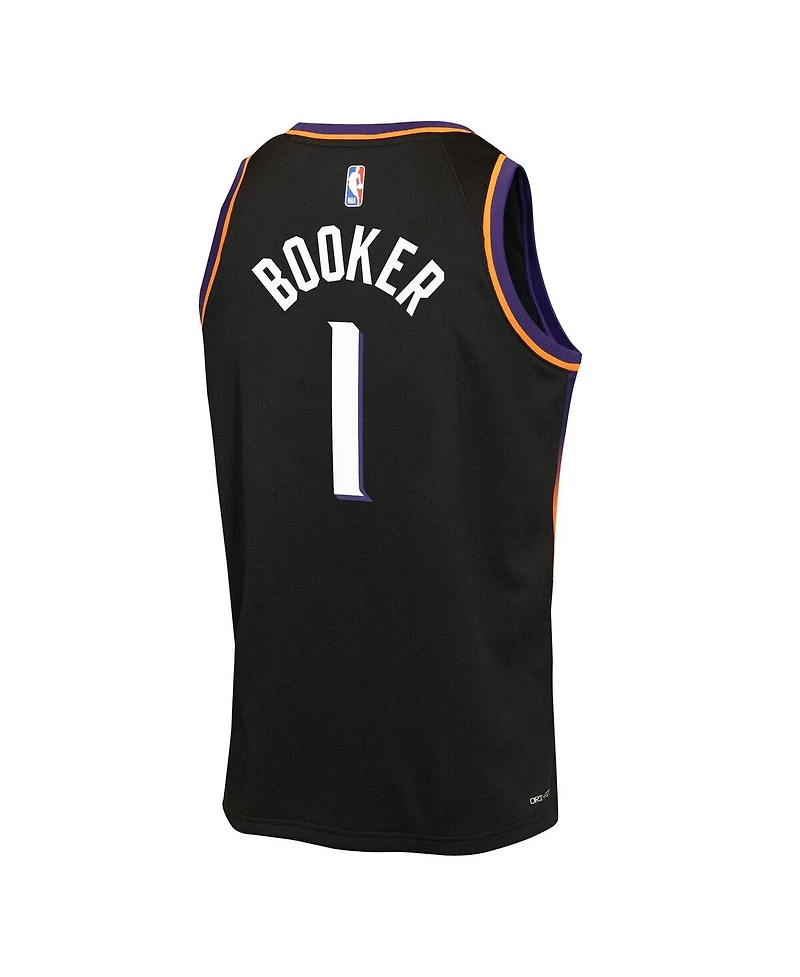 Jordan Big Boys and Girls Devin Booker Black Phoenix Suns Swingman Jersey