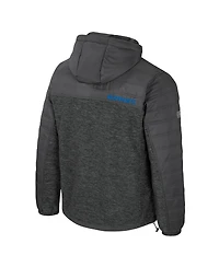 Colosseum Men's Charcoal Ucla Bruins Nightman Full-Zip Hoodie Puffer Jacket