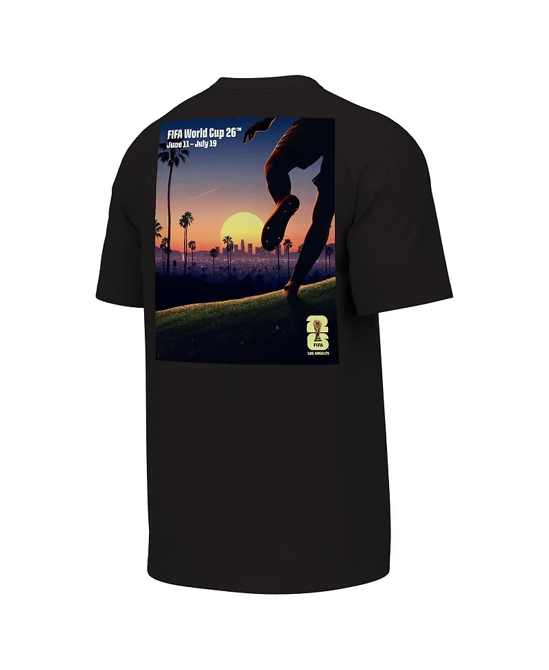 Outerstuff Men's Black 2026 Fifa World Cup Los Angeles Host City Poster Graphic T-Shirt