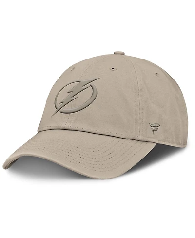 Fanatics Men's Tan Tampa Bay Lightning Authentic Pro Road Adjustable Hat