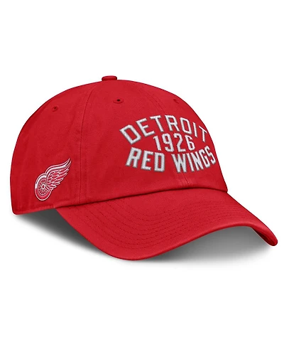Fanatics Men's Red Detroit Red Wings Fundamentals Archer Adjustable Hat