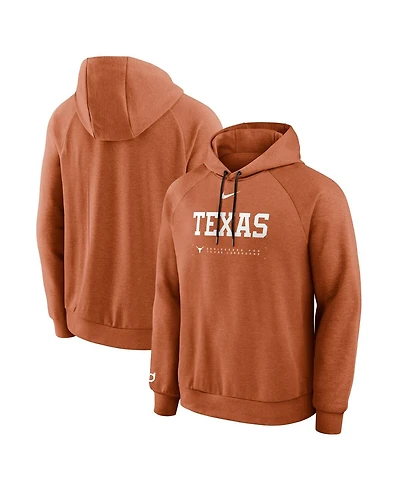 Nike Men's Texas Orange Longhorns 2025 Courtside Basketball Practice Raglan Dri-fit Hoodie