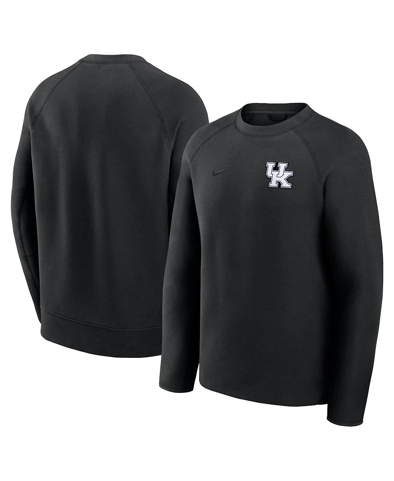 Nike Men's Black Kentucky Wildcats Tech Fleece Raglan Sweatshirt