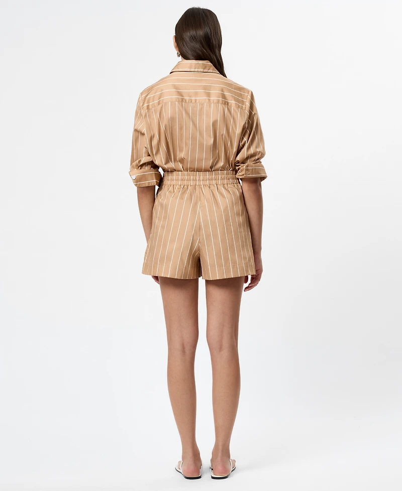 French Connection Women's Alexis Poplin Striped Shorts