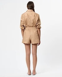 French Connection Women's Alexis Poplin Striped Shorts