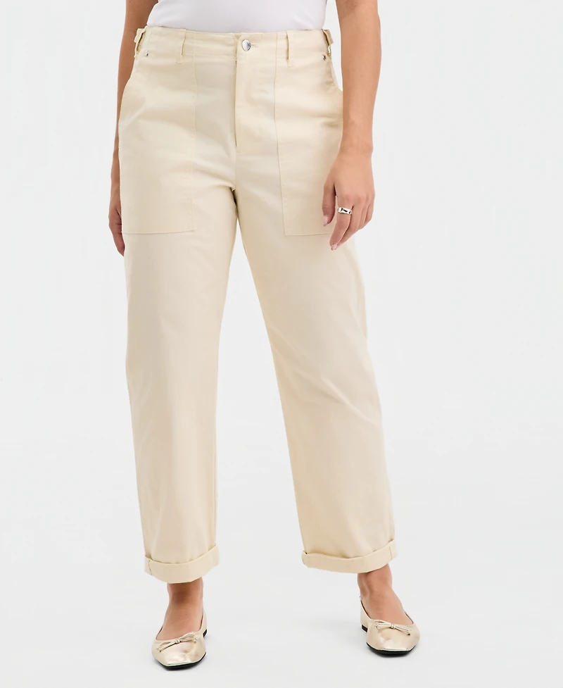 On 34th Women's Straight Leg Patch-Pocket Pants, Macy's Exclusive