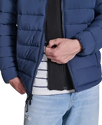Converse Men's Lightweight Hooded Bib Puffer Jacket