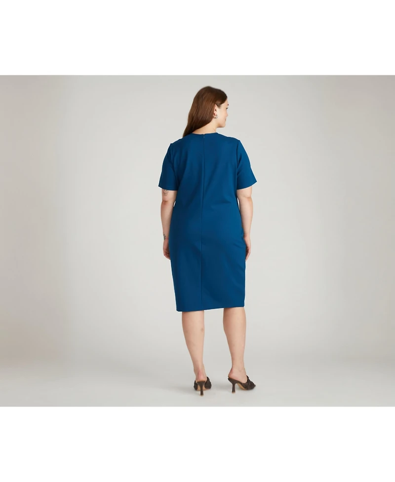 Universal Standard Women's Envelope Neck Ponte Dress