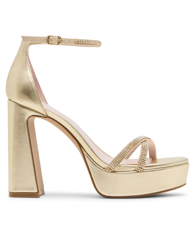 Madden Girl Women's Cady-r Strappy Platform Round-Toe Dress Sandals
