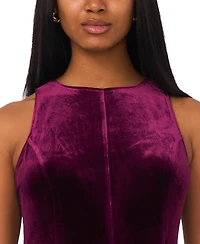 Msk Petite Velvet Trapeze Fit and Flare Dress