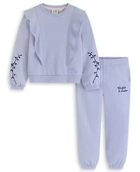 Scotch & Soda Girls 7-14 Embroidered Top and Joggers, 2-Piece Set