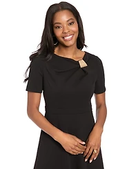 London Times Petite Short Sleeve Dress