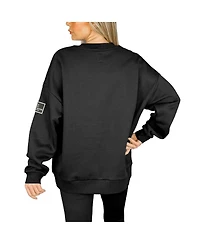 Gameday Couture Women's Black Los Angeles Chargers Oversized Players Only Label Pullover Sweatshirt