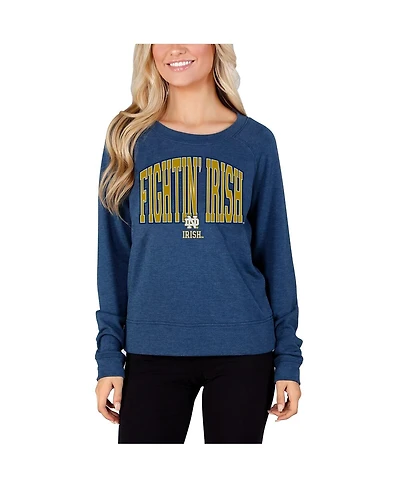 Concepts Sport Women's Navy Notre Dame Fighting Irish Mainstream Terry Long Sleeve Top